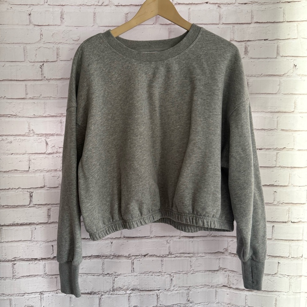 JoyLab Charcoal‎ Gray Cropped Sweatshirt
